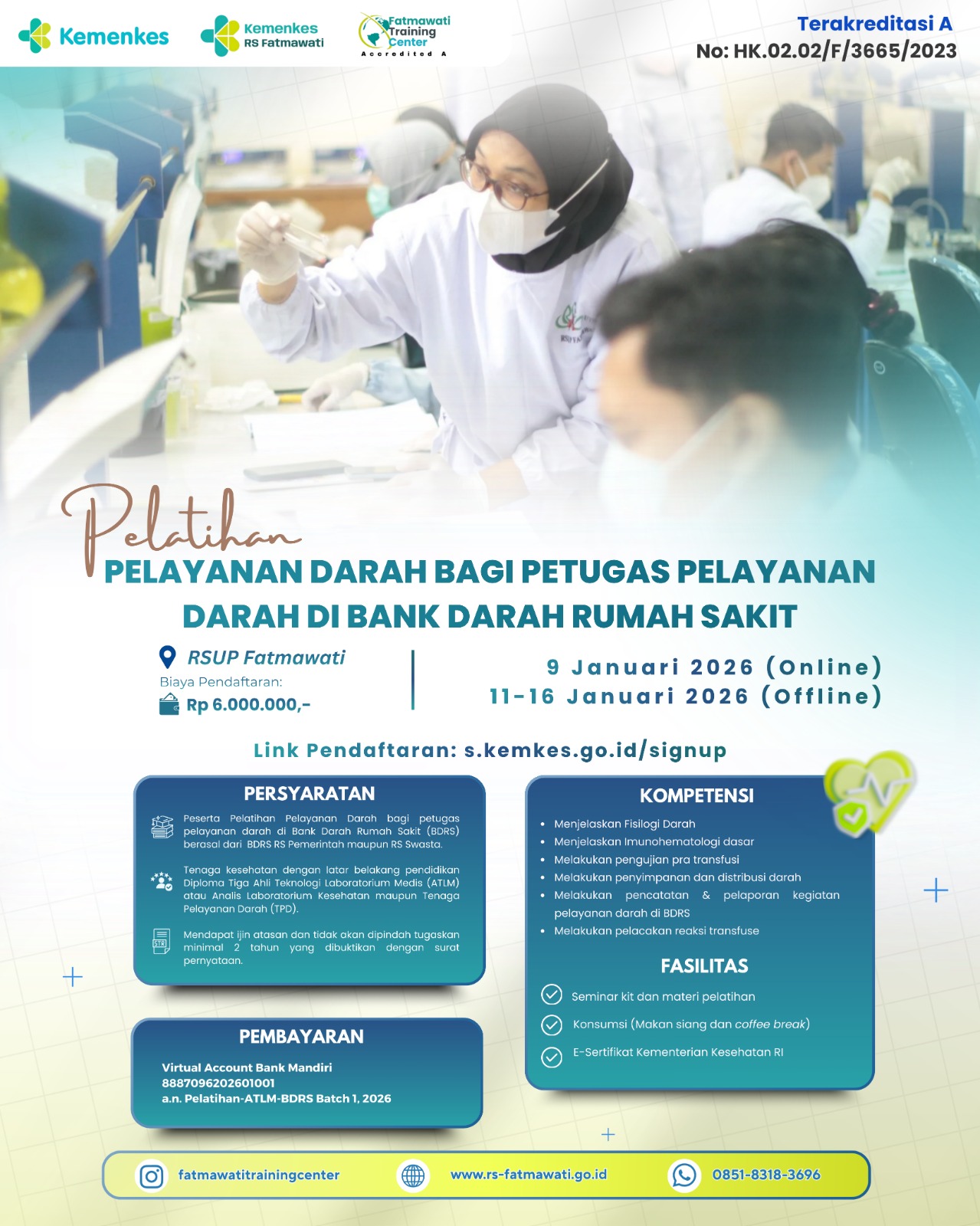 Pelatihan Pelayanan Darah bagi Petugas Pelayanan Darah di Bank Darah Rumah Sakit